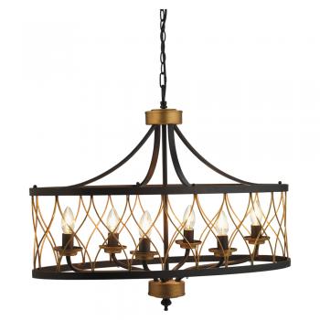 Elvar 6 Light Pendant - 1434/6 BK