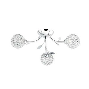 BELLIS II 3LT Semi Flush- Chrome with Clear Glass Beads - 6573-3CC