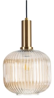 DL808/20 20CM E27 Glass / Brass Pendant