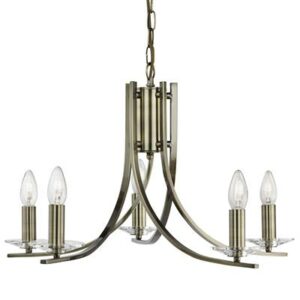 Ascona 4165-5ab 5 Light Pendant Ant Brass