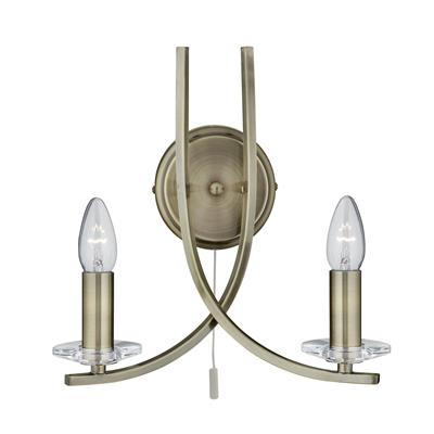 Ascona 2lt Wall Ant Brass