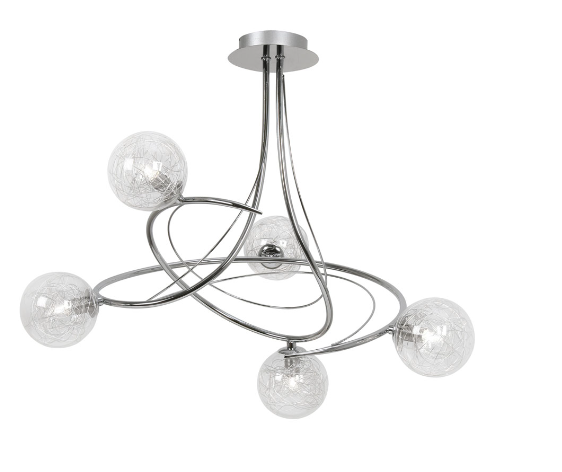 1515/5CH Tabia Chrome Ceiling Light